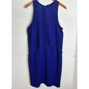 Betsey Johnson Blue Sleeveless Layered Shift Dress Women’s Size 14